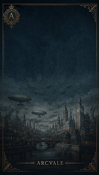 A night sky over Arcvale