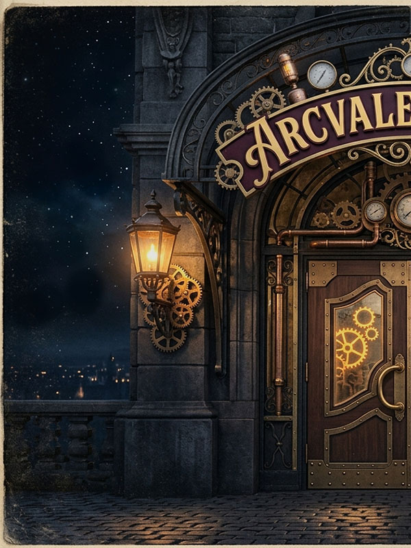 Left arcade door